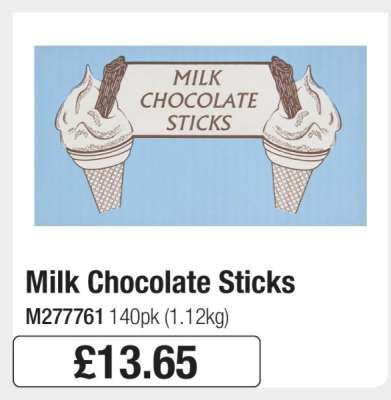 Milk Chocolate Sticks