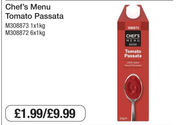 Chef’s Menu Tomato Passata