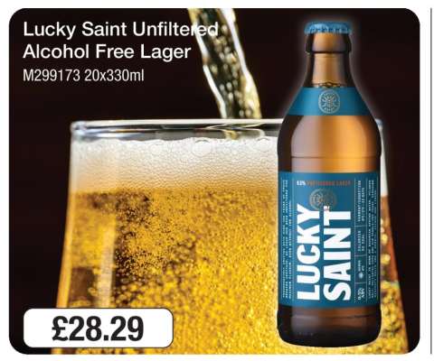 Lucky Saint Unfiltered Alcohol Free Lager