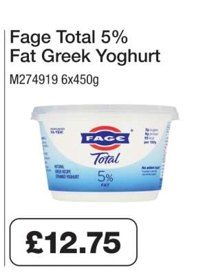 Fage Total 5% Fat Greek Yoghurt