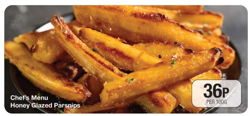 Chef’s Menu Honey Glazed Parsnips