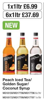 Peach Iced Tea/Golden Sugar/Coconut Syrup