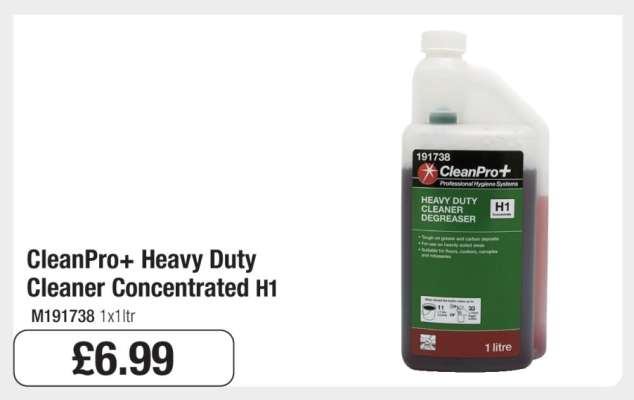 CleanPro+ Heavy Duty Cleaner Concentrated H1