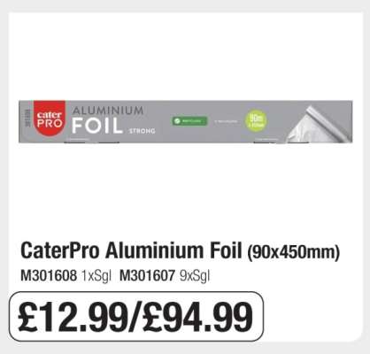 CaterPro Aluminium Foil (90x450mm)