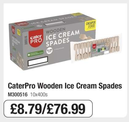 CaterPro Wooden Ice Cream Spades