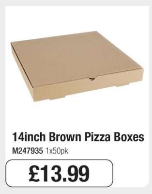 14inch Brown Pizza Boxes