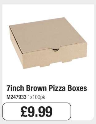7inch Brown Pizza Boxes