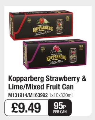 Kopparberg Strawberry & Lime/Mixed Fruit Can