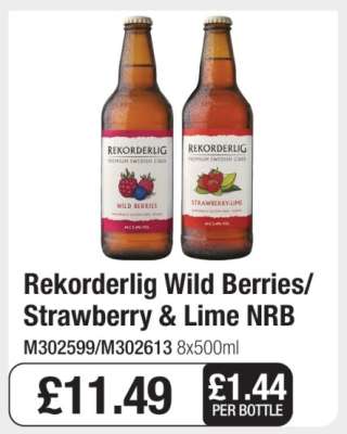 Rekorderlig Wild Berries/Strawberry & Lime NRB