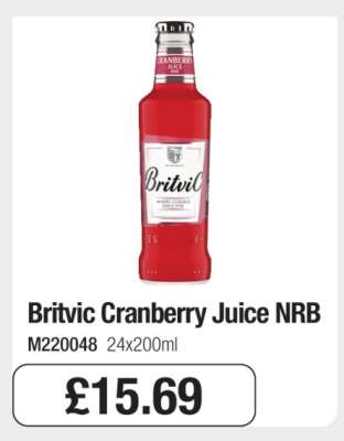 Britvic Cranberry Juice NRB