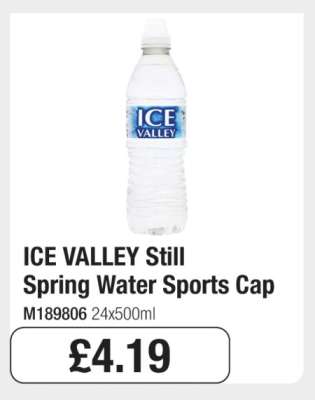 Ice Valley Still Spring Water Sports Cap