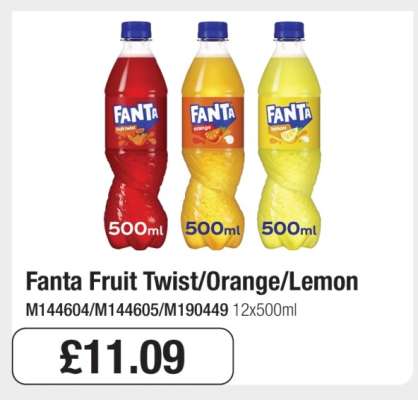 Fanta Fruit Twist/Orange/Lemon