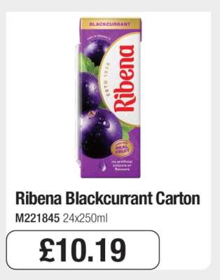 Ribena Blackcurrant Carton