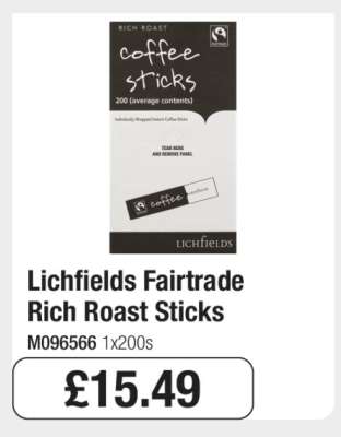 Lichfields Fairtrade Rich Roast Sticks