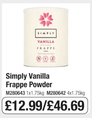 Simply Vanilla Frappe Powder