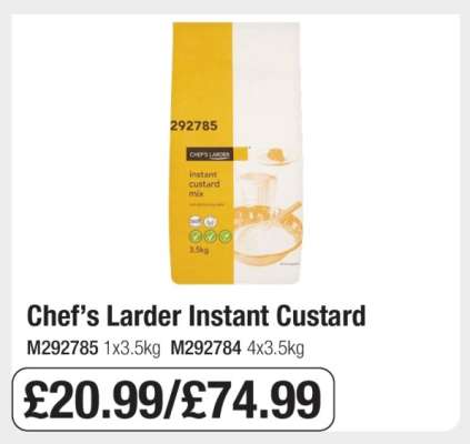 Chef’s Larder Instant Custard