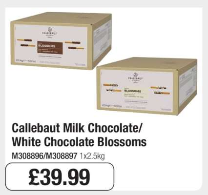 Callebaut Milk Chocolate/White Chocolate Blossoms