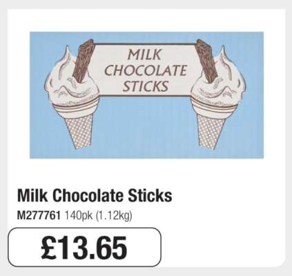 Milk Chocolate Sticks