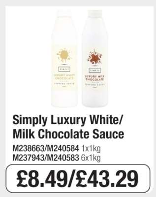 Simply Luxury White/Milk Chocolate Sauce