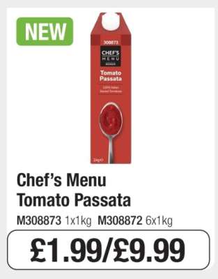 Chef’s Menu Tomato Passata