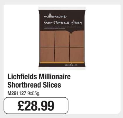 Lichfields Millionaire Shortbread Slices