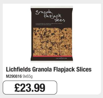 Lichfields Granola Flapjack Slices