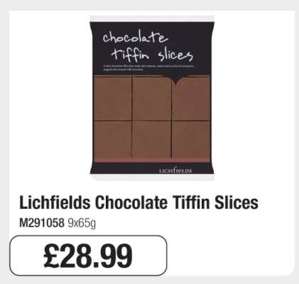 Lichfields Chocolate Tiffin Slices