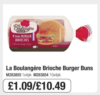 La Boulangère Brioche Burger Buns