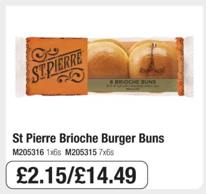 St Pierre Brioche Burger Buns