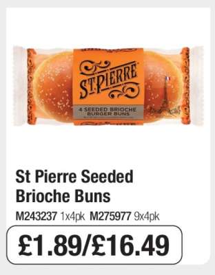 St Pierre Seeded Brioche Buns