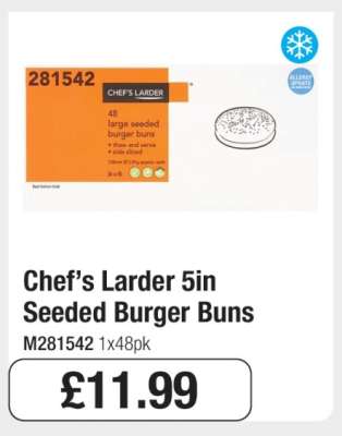 Chef’s Larder 5in Seeded Burger Buns