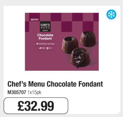 Chef’s Menu Chocolate Fondant