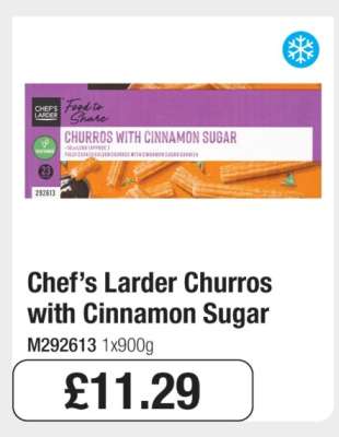 Chef’s Larder Churros with Cinnamon Sugar