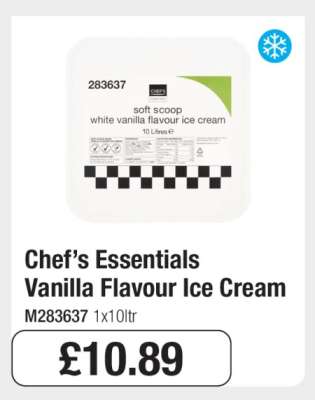 Chef’s Essentials Vanilla Flavour Ice Cream