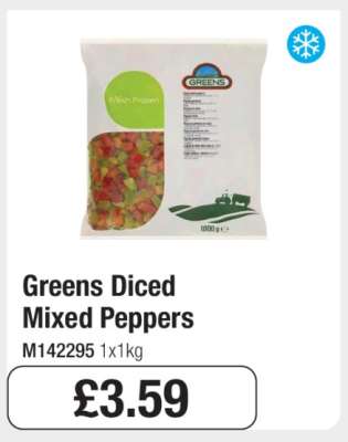 Greens Diced Mixed Peppers