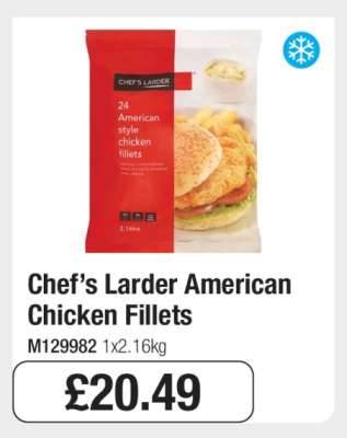 Chef’s Larder American Chicken Fillets