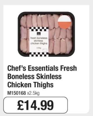 Chef’s Essentials Fresh Boneless Skinless Chicken Thighs