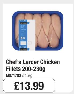 Chef’s Larder Chicken Fillets 200-230g