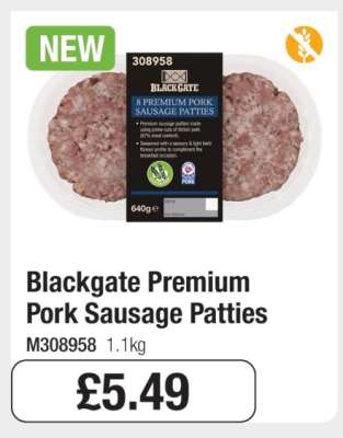 Blackgate Premium Pork Sausage Patties
