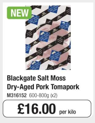 Blackgate Salt Moss Dry-Aged Pork Tomapork