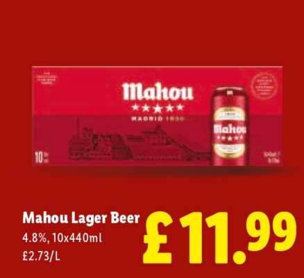 Mahou Lager Beer
