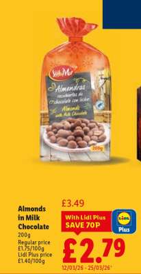 Almonds in Milk Chocolate