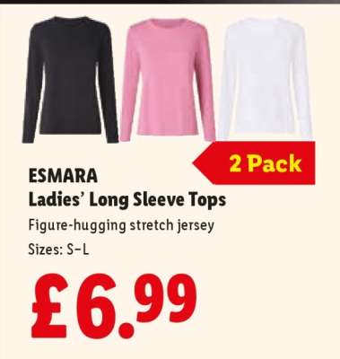 ESMARA Ladies’ Long Sleeve Tops