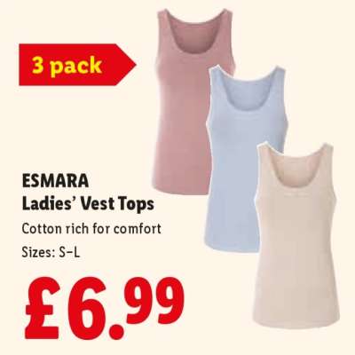 ESMARA Ladies’ Vest Tops