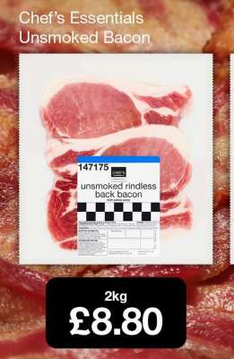 Chef’s Essentials Unsmoked Bacon