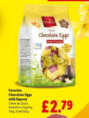 Favorina Chocolate Eggs with liqueur