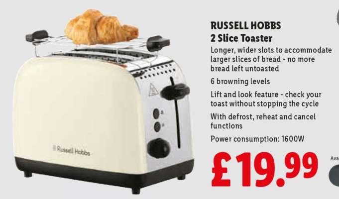 RUSSELL HOBBS 2 Slice Toaster