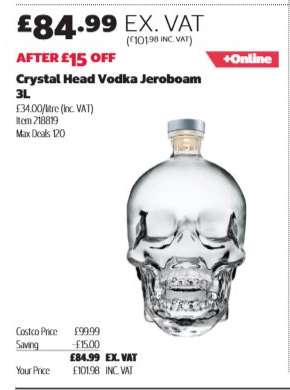 Crystal Head Vodka Jeroboam 3L
