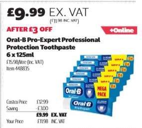 Oral-B Pro-Expert Professional Protection Toothpaste 6 x 125ml