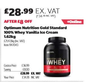 Optimum Nutrition Gold Standard 100% Whey Vanilla Ice Cream 1.62kg